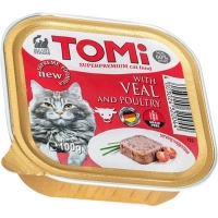 Tomi pašteta za mačke Teletina, Živina 100 g