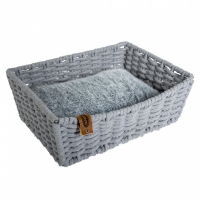 Duvo Rectangle Oyster krevet za pse Sivi 45x34x16cm