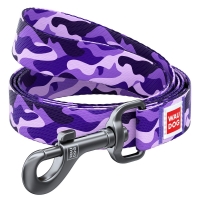 Collar WAUDOG povodac za pse Purple Camo