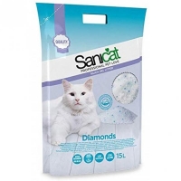 Sanicat silikonski posip za mačke Diamond Fragrance Free 5 l