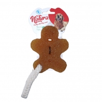 Natura Natural Rubber Cookie Man Dog Chew Toy 19 cm