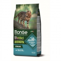 Monge Cat BWild Grain Free Neutered Tuna i Grašak 1,5 kg