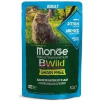 Monge Cat BWild Grain Free sos Inćun i Povrće 85 g