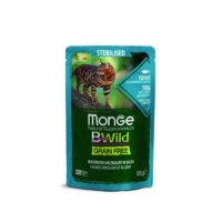 Monge Cat BWild Grain Free Sterilised sos Tuna i Račići 85 g