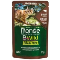 Monge Cat Large Breeds BWild Grain Free Bivo i povrće 85 g