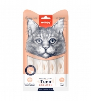 Wanpy Creamy Lickable Treats Tuna i Losos 5x14g