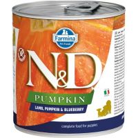 N&D Pumpkin Puppy Medium i Maxi konzerva za pse Jagnjetina i Borovnica 285 g 