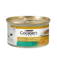 Gourmet Gold Duo konzerva za mačke Zečetina i Dzigerica komadići u sosu 85g 